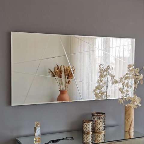 Oglinda decorativa A331Y, Neostill, 130×62 cm, argintiu