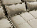 Coltar extensibil dreapta 4 locuri ELTAP, RT-20NU, Campo, 265x196x88 cm, lemn/poliester, maro deschis