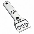 Racleta de curatat Wenko pentru plite din sticla ceramice, cu 2 lame de rezerva, inox, argintiu