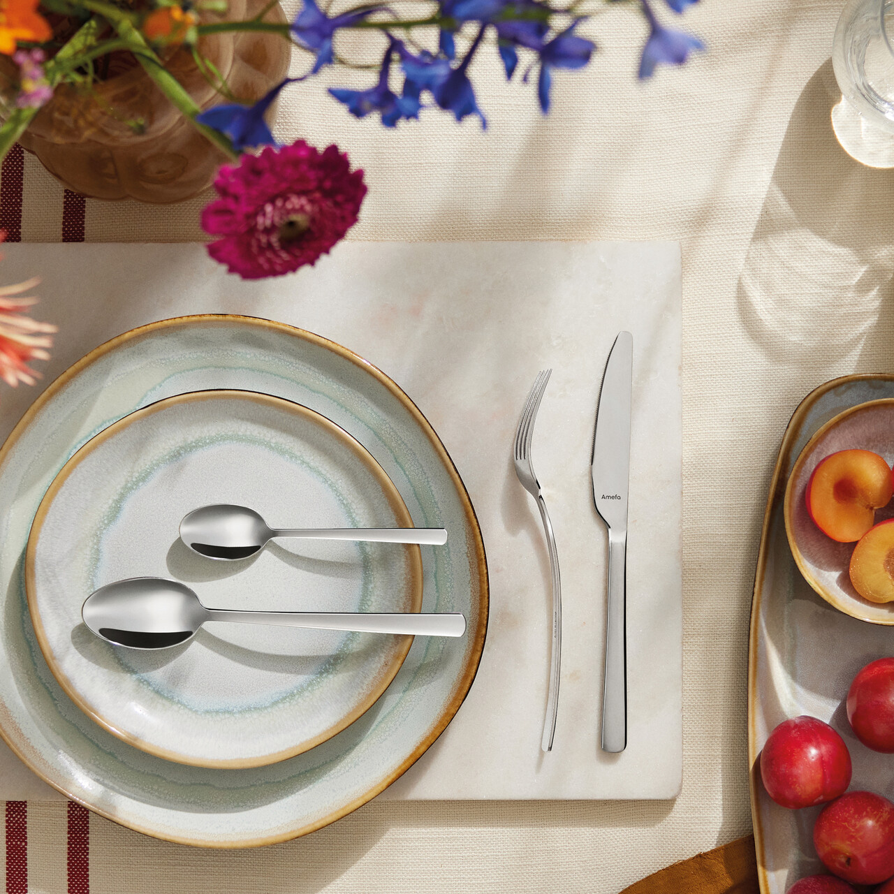 Set tacamuri 24 piese Pontis, Amefa, 6 persoane, inox 18/0, argintiu — imaginea 8