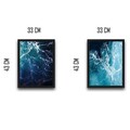 Set 2 tablouri decorative, Waves Set, PAL, Hartie, Multicolor