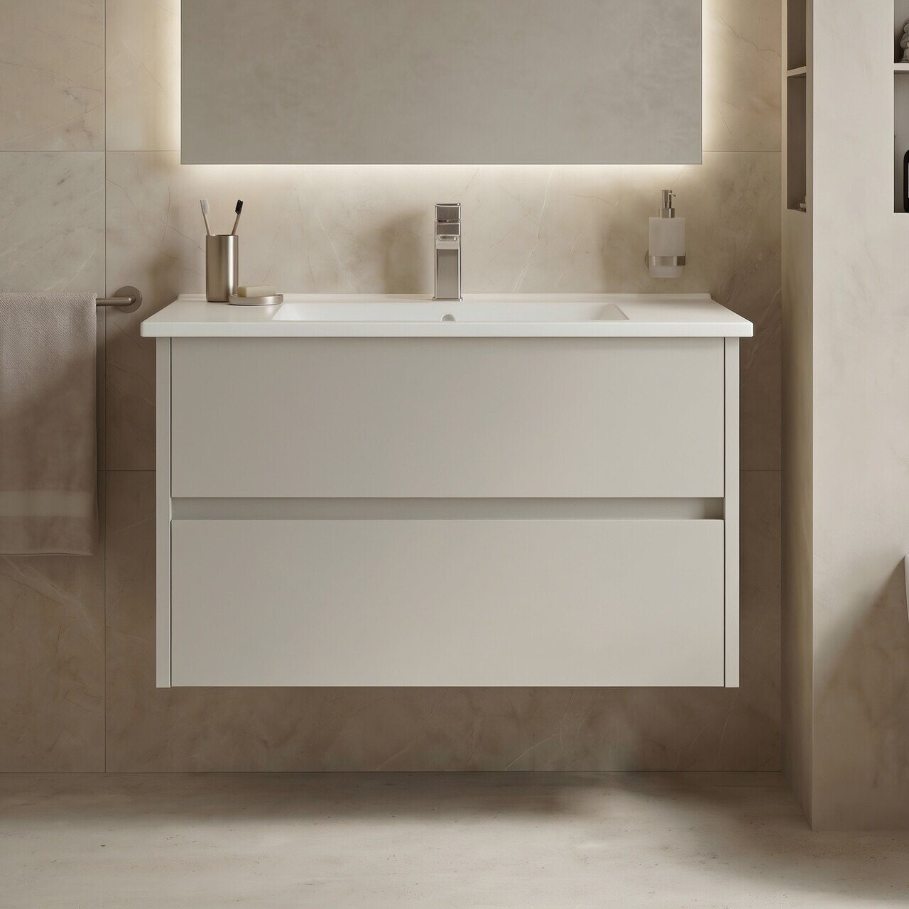 Dulap de baie cu chiuvetă, Hanah Home, Arno 85, Casmir