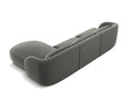 Coltar dreapta 4 locuri, Tulum, Cosmopolitan Design, 255x156x70 cm, catifea, gri deschis