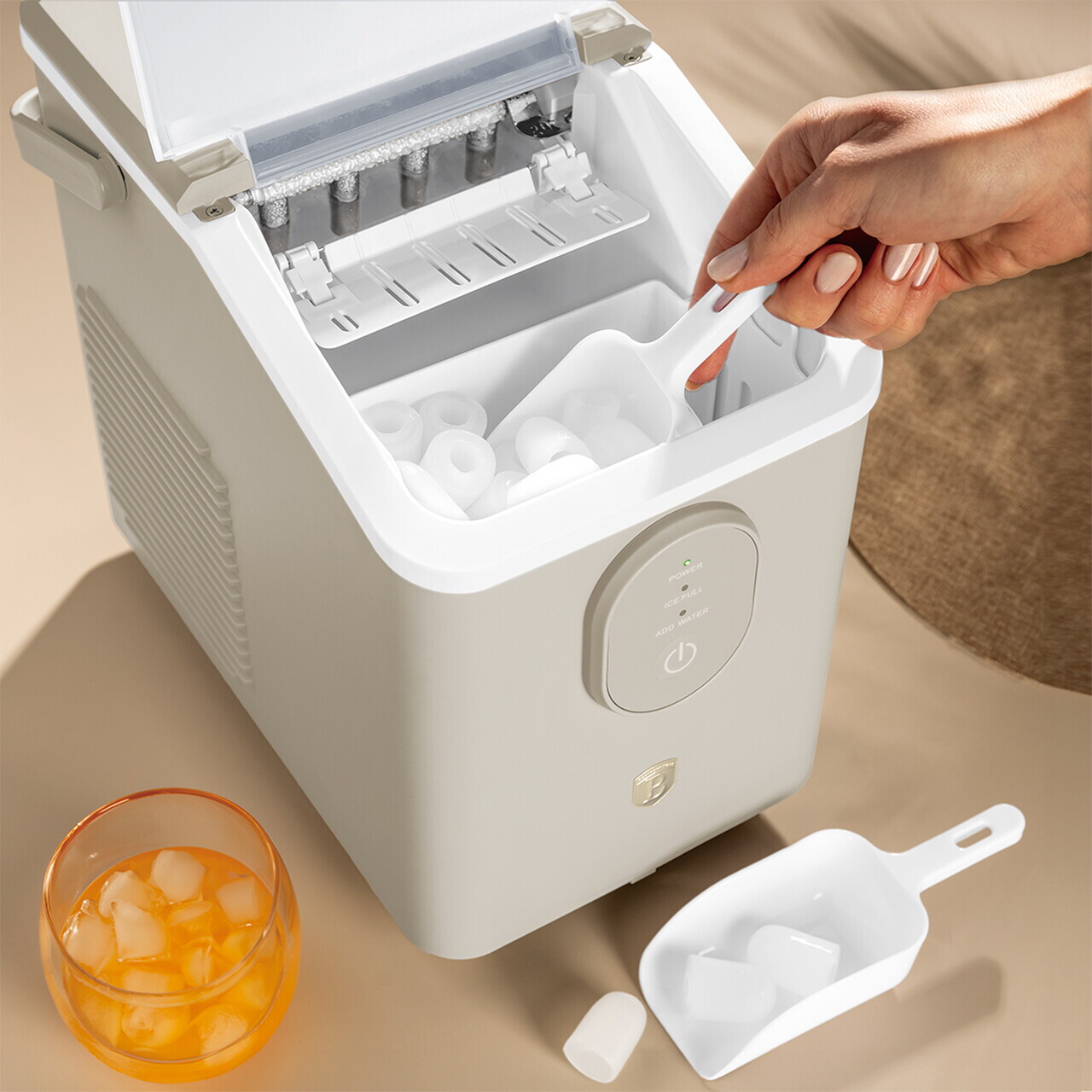 Masina pentru cuburi de gheata Berlinger Haus, Sahara, 800 ml, 120W, plastic, crem - view 5