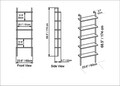 Corp biblioteca, Hadley, Paula, 60x174x22 cm, Alb