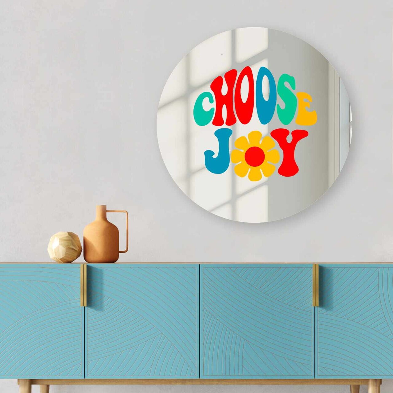 Oglinda decorativa AY11706 Sticla ø30 cm Multicolor