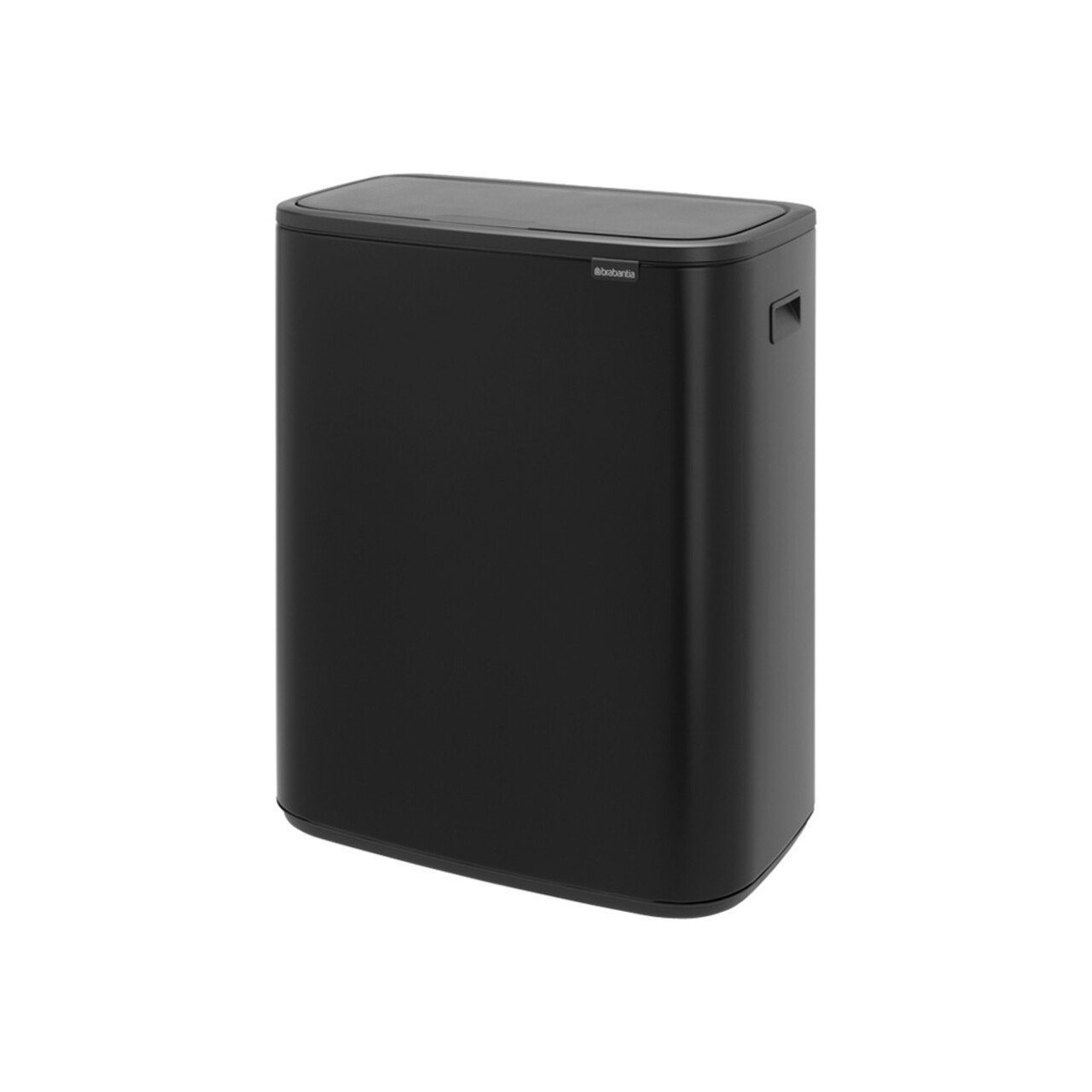 Cos de gunoi cu soft touch, Brabantia, Bo Touch Matt, 60 L, 31.2x54.5x65.6 cm, otel, negru mat - 1 | YEO