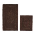 Set covorase de baie 2 piese, Alanur Home, COTTONKT000496, Bumbac, Maro inchis