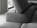 Coltar extensibil stanga 5 locuri ELTAP, LT-06PA, Ferucce, 276x200x93 cm, lemn/poliester, gri inchis