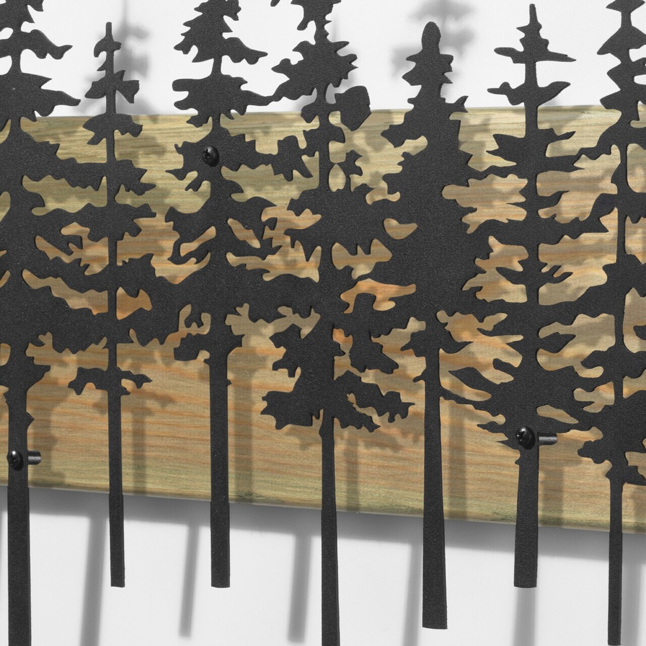 Decoratiune de perete, Nordic Pine, Cadru: Lemn (Grosime: 2 cm), Verde/Negru — imaginea 4