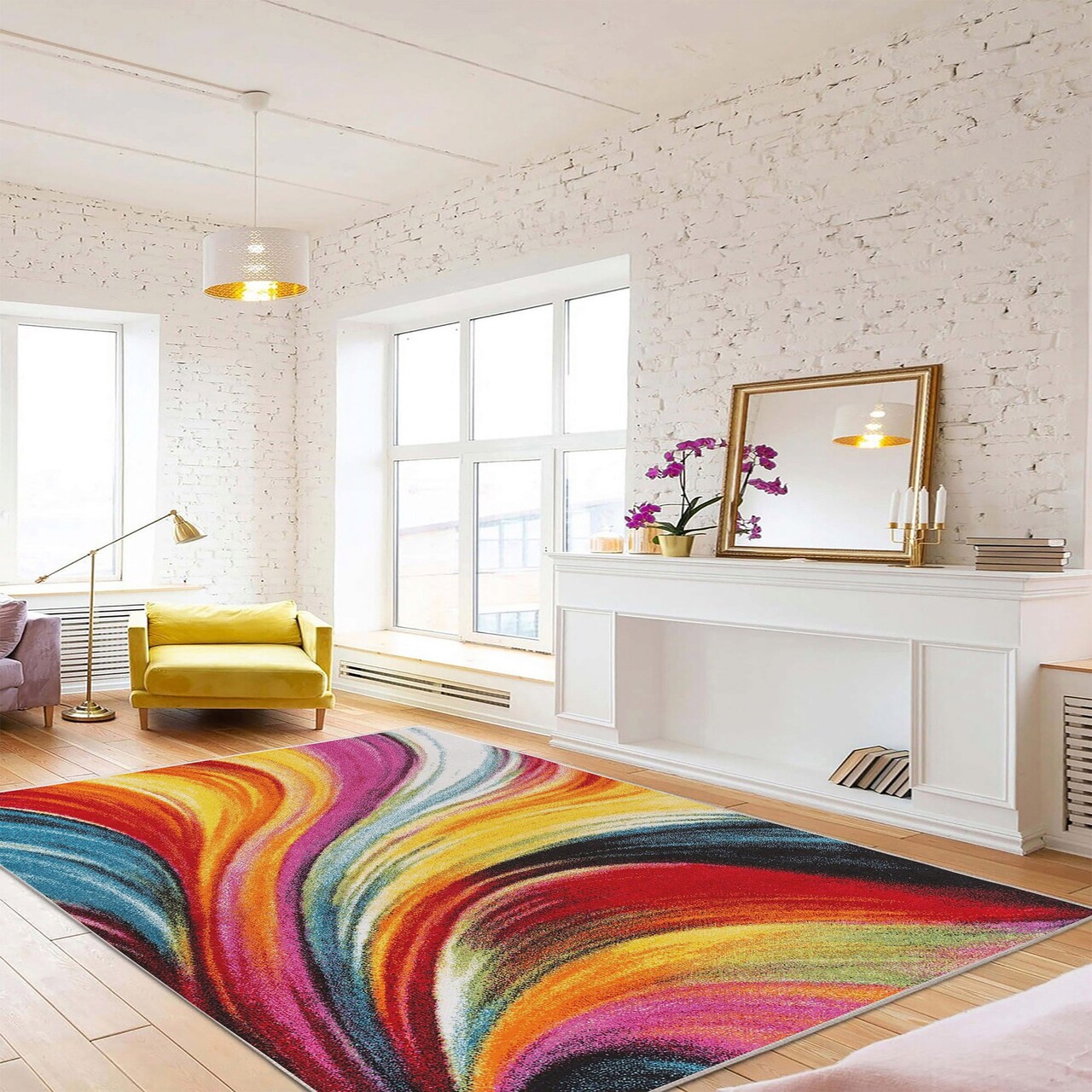 Covor, Woopamuk191, 100x200 Cm, 70% Bumbac/30% Poliester, Multicolor