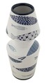 Vaza decorativa Fish Double, Mauro Ferretti, 14x34 cm, ceramica, multicolor