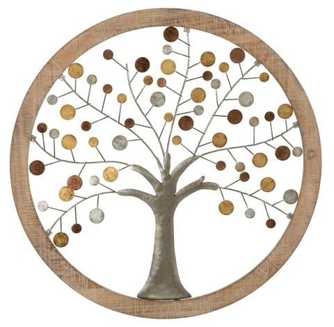 Decoratiune de perete 3D Tree of Life, Mauro Ferretti, Ø 61 cm, fier/MDF Mauro Ferretti