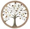 Decoratiune de perete 3D Tree of Life, Mauro Ferretti, Ø 61 cm, fier/MDF