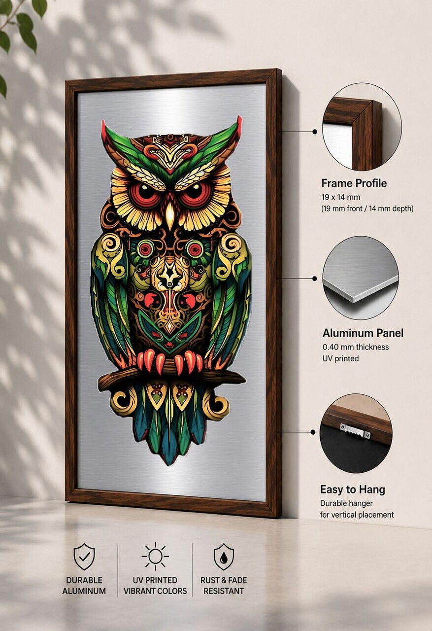 Tablou decorativ, Ahsalct-024, Cadru: 100% PVC (Grosime: 2 cm), Multicolor — imaginea 3