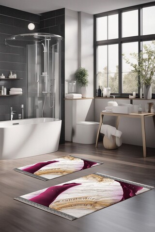 Set covorase de baie, Cartwright, CT-5093, Poliester, Multicolor