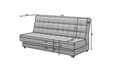 Canapea extensibila 3 locuri ELTAP, Clareta, 197x95x96 cm, lemn/poliester, bej