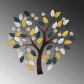 Decoratiune de perete, Kalp Ağaç, Metal, Dimensiune: 107 x 101 cm, Multicolor