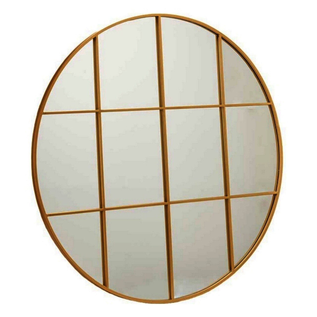 Oglinda decorativa Circular, Gift Decor, O100 cm, metal, auriu