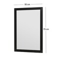 Oglinda decorativa, Siam, Lipa, 50x75x2 cm, MDF , Negru