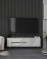 Comoda TV, Olivia, Retrolp5, Alb/Auriu