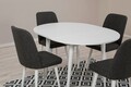 Set masa extensibila si 4 scaune, Vella, Vina 1053, PAL, Alb / Antracit
