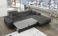 Coltar extensibil dreapta 4 locuri ELTAP, Armd-06, Armando, 289x203x85 cm, lemn/poliester, gri deschis/negru
