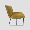 Fotoliu Nelox, Homla, 69x63x73 cm, MDF/metal/catifea, mustar