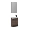 Set Dulap de Baie cu Chiuvetă și Oglindă (2 Piese), Hanah Home, Begonya 55, Maro