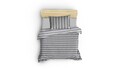 Lenjerie de pat pentru o persoana, 2 piese, 135x200 cm, amestec bumbac, EnLora Home, Hook, gri