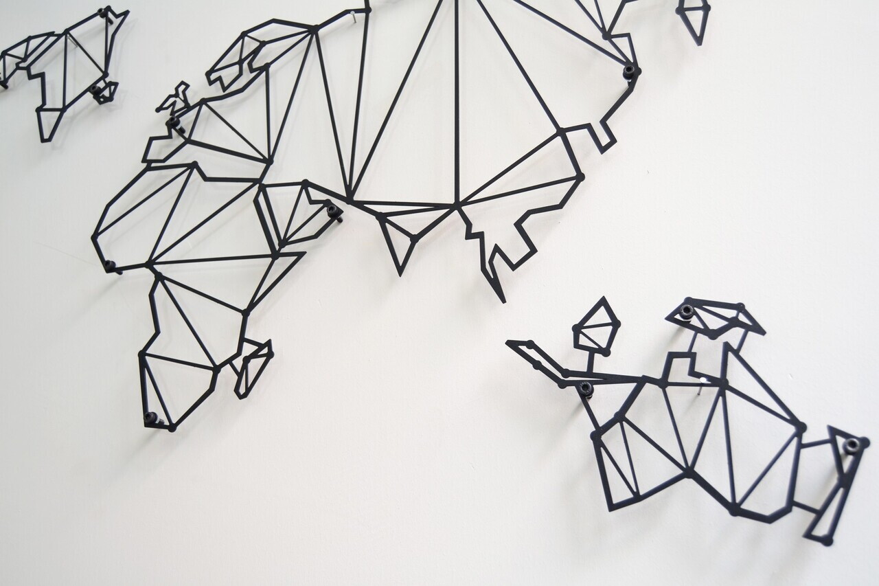 Decoratiune de perete, MAP-MET9001-BLC, Dimensiuni: 100 x 60 x 1,5 cm, Negru — imaginea 7
