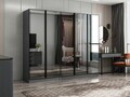 Dulap pentru haine, Hanah Home, Nisa, 225x210x52 cm, Antracit