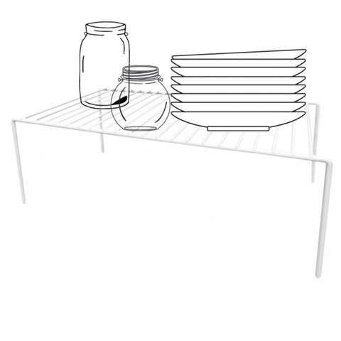Organizator pentru dulap de bucatarie Confortime, 41.9x21x14.9 cm, metal, alb