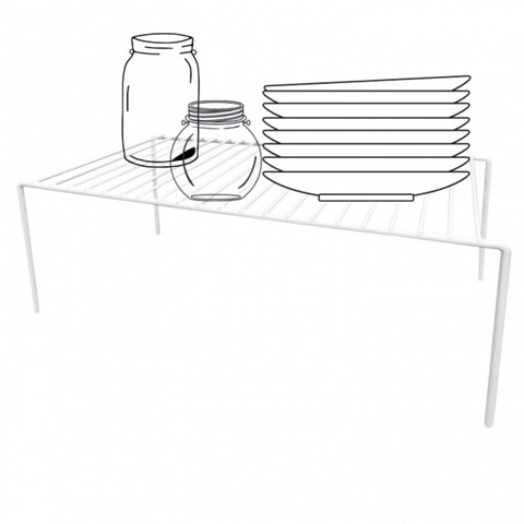Organizator pentru dulap de bucatarie confortime, 41.9x21x14.9 cm, metal, alb