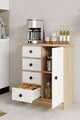 Dulap multifunctional, Hanah Home, Elmar, 66x82x34 cm, Stejar Sonomo / Alb