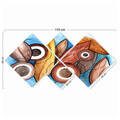 Set 4 tablouri decorative, 4MDF349797692, MDF, Imprimat UV, Multicolor