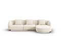 Coltar dreapta 4 locuri, Tulum, Cosmopolitan Design, 255x156x70 cm, tesatura chenille, bej deschis