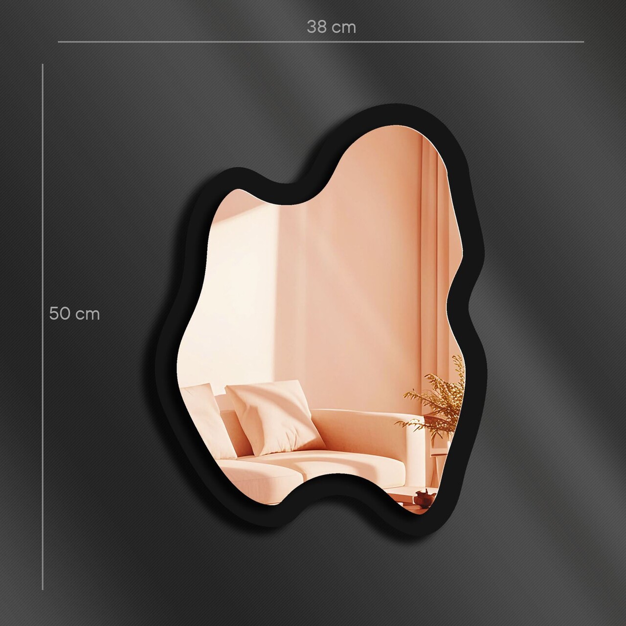 Oglinda decorativa, Ozgl505, Partea de jos: 100% EVA (Grosime: 10 mm), Auriu roz - view 3