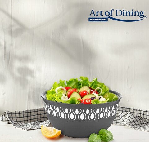Bol art of dining, 20x9.5 cm, 2l, plastic, gri