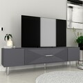 Comoda TV, Olivia, Dekol1, Antracit / Argintiu