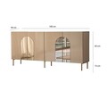 Consola, Neostill, Rome, 180x80x40 cm, MDF , Bronz / Aur