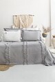 Set cuvertura de pat dubla 3 piese, Brianna - Grey, Şaheser, Bumbac
