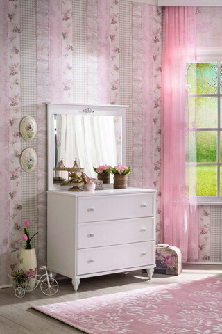 Oglinda decorativa, Çilek, romantica mirror, 90x79x5 cm, multicolor