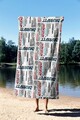 Prosop de plaja, Astacura, Crossfit Sport 70, 70x130 cm, Poliester/Poliamida, Multicolor