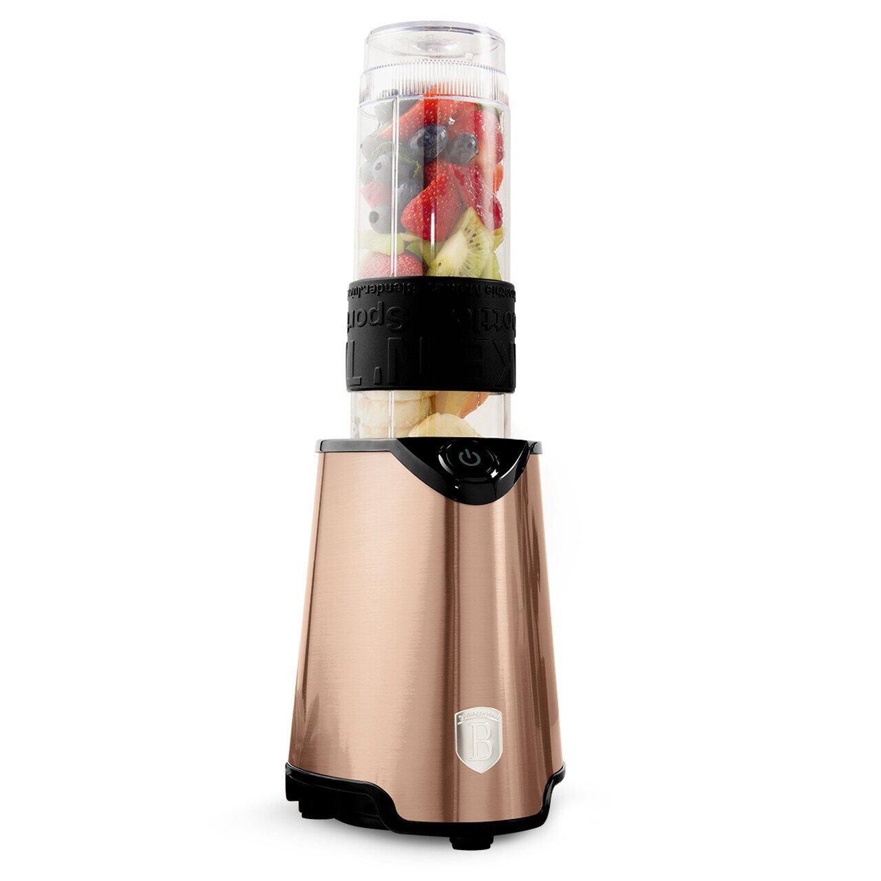 Blender pentru smoothie Berlinger Haus, Rose Gold, 300W, 570 ml, inox/plastic, roz - imagine 3