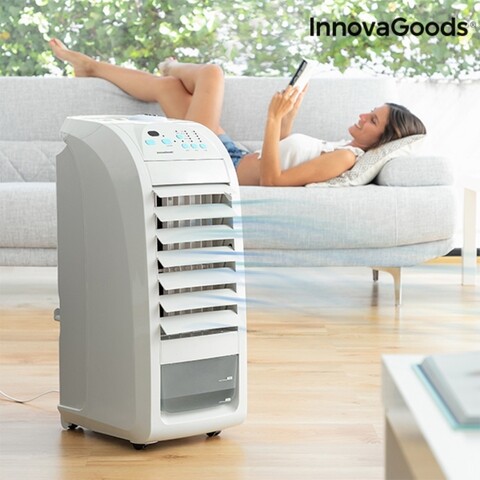 Aparat de aer conditionat evaporativ portabil InnovaGoods, 34x28x70 cm, 4,5 L, 70W, gri InnovaGoods