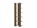 Biblioteca Wooden Art, Silver White Walnut, 60x19.5x159.8 cm