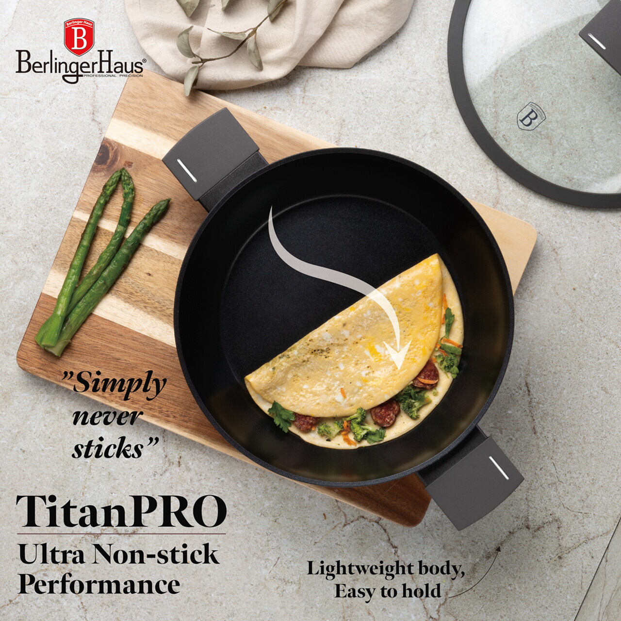 Oala cu capac Berlinger Haus, Anthracite, 30 cm, 4.5 L, aluminiu forjat, antracit mat - imagine 13