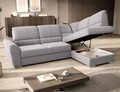 Coltar extensibil dreapta 3 locuri ELTAP, RT-04GO, Siber, 270x186x93 cm, lemn/poliester, gri deschis