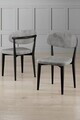 Set scaune 6 piese, Hanah Home, Onex, Gri/Negru